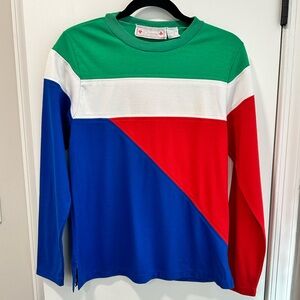 J.Christopher‎ Color Block Long Sleeve Top Vintage Style Pullover Size M